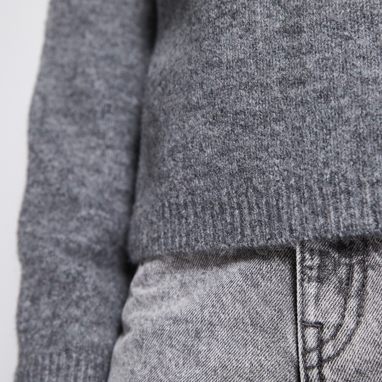 Basic knit sweater "Sadie star" Dark Grey